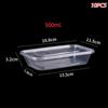 Clear Disposable Food Carry Out Boxes 10Pcs BPA Free Containers for Salad Fruit Cake Lunch Meal Delivery