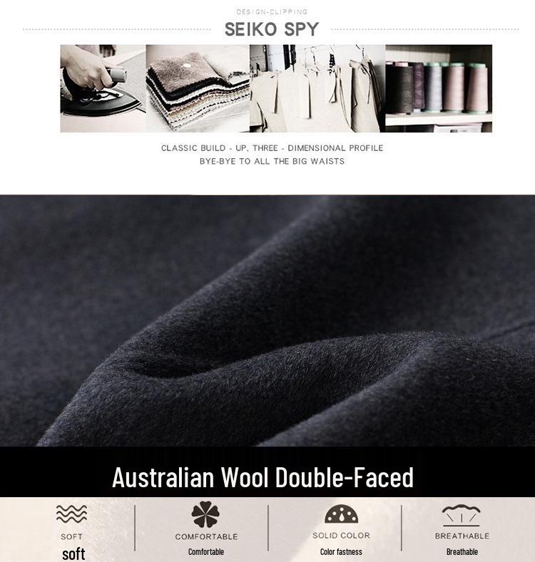 Double-Sided Cashmere Coat for Women - High-End Pure Wool Autumn & Winter Outerwear, Short Mid-Aged Women's Jacket