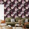 Wallpaper Flowers In Dark Colors for Living Room and Bedroom 50x1000