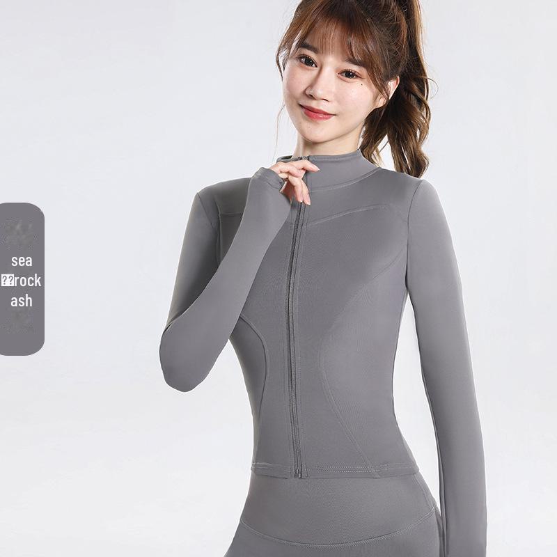 Women's Stand Collar Quick-Dry Sports Jacket - Spring/Autumn Fitness & Casual Running/Yoga Wear