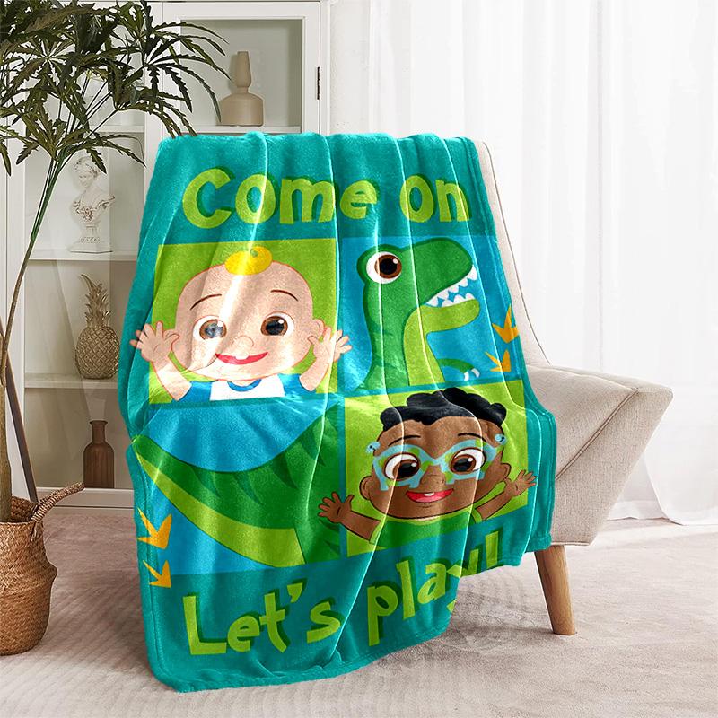 1pc Blanket - Jay Franco Cocomelon Print Design, Lightweight Blanket for Sofa, Bed- Soft &Warm, Gift for All Seasons