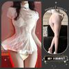 Sex underwear retro cheongsam embroidered hollow skirt sexy backless straps pure desire uniform temptation qqny