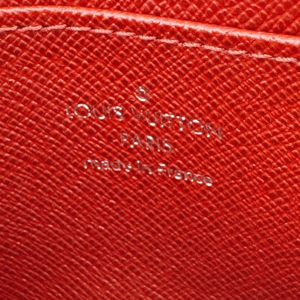 LOUIS VUITTON M6015M Card Case Epi leather Zip around purse Coin case Red leather Used