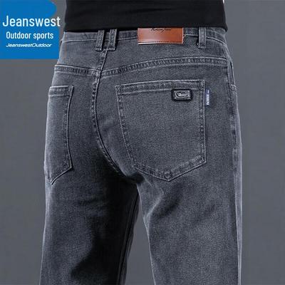 Jeanswest Men's Stretch Breathable Outdoor Casual Straight-Leg Jeans