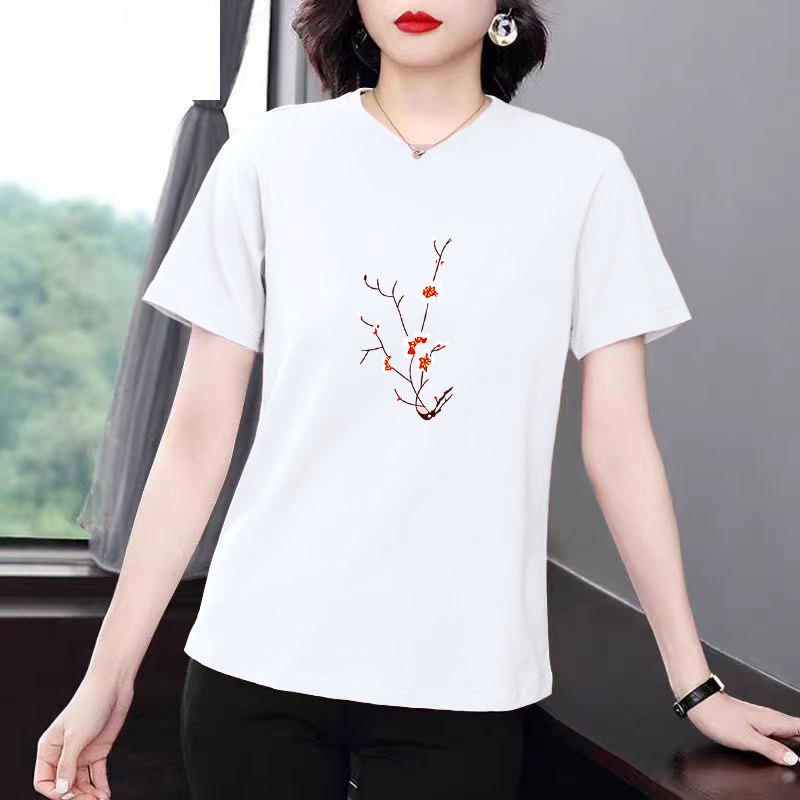 Stylish 2026 Plus Size Raglan Sleeve Summer Print Women s T-shirt XL