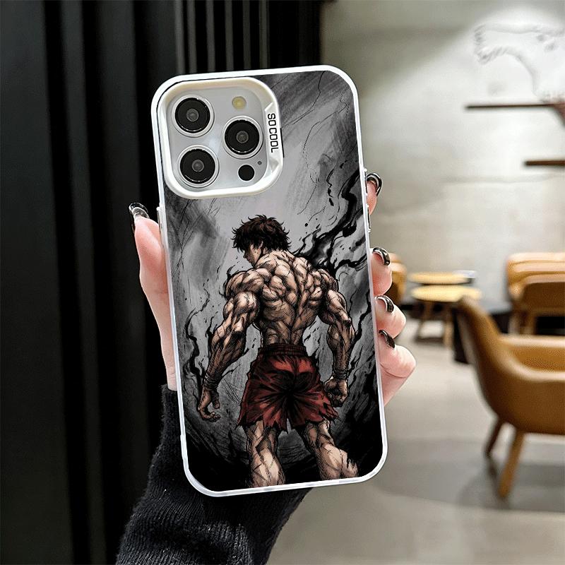 Baki the Grappler Anime Weiche Handyhülle für iPhone 15 16 17 Pro Max 17Air 16E 14 Plus 13 12 Mini Stoßfeste Hülle Rückseite