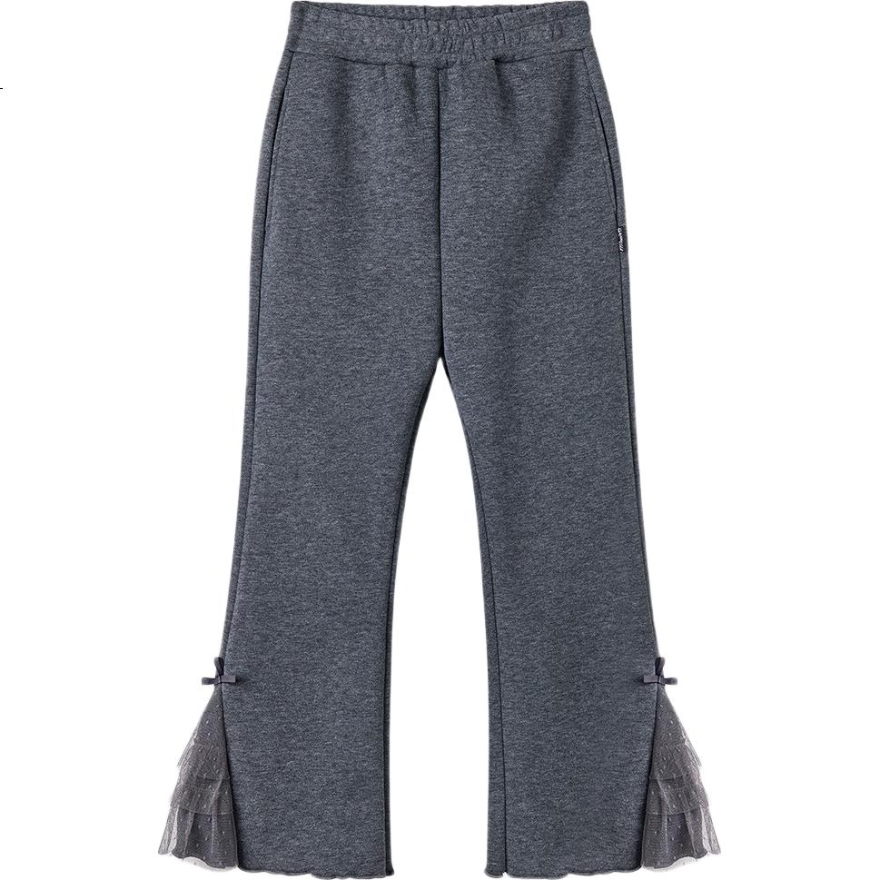 Disney Girls' Pants, Slight Flare, Spring Style, Girls' Long Pants, Flared Pants, Lace Bow, Casual Pants, DL110023