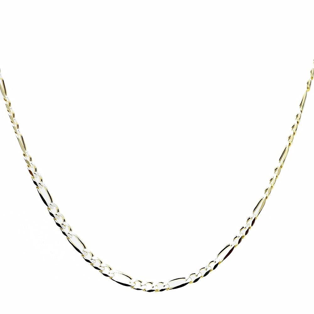 

Серебряное колье-цепочка Фигаро для Сделано в Италии из стерлингового серебра 925 пробы 18-каратного золота и серебра Сверкающее 4 мм 1 мм Тонкое Золото Мужское, Серебряное, Покрытое, Ограненное, Широкое,