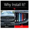 3PCS Tri Color Car Front Grill Decor Sticker Racing Grille Strip Cover Trim Accessories For Geely Monjaro Kx11 Manjaro  2024
