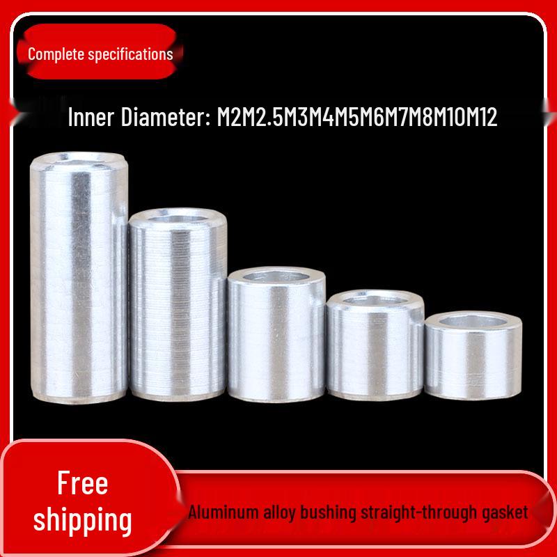 Round Aluminum Alloy Shaft Sleeves & Flat Washer Gaskets (M2-M6.5)