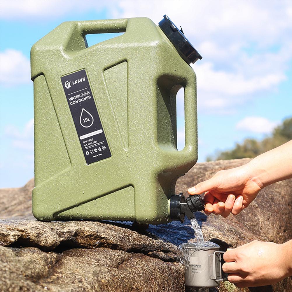 5 Gallon Water Jug with Spigot Camping Water Container Leak-Proof Water Storage Container Large Capacity BPA Free BBQ Supplies
