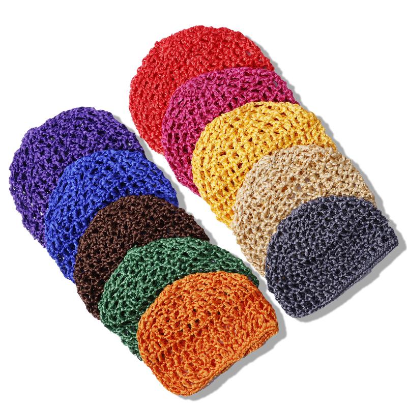 Hollow Mesh Crochet Hair Net Woven Hair Cap Bonnet Night Cap Sleep Cap For Women Wig Head Cover Accessories For Sleeping