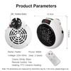 Portable 220v Mini Space Heater Wall-mounted Adjustable Constant Temperature Room Air Heater Timer Set Home Air Heater