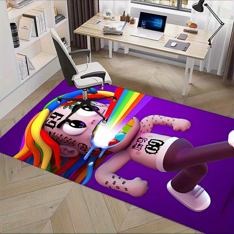1pc 6ix9ine Tattle Tales Office Carpet Soft Polyester Non slip Machine Washable Indoor Carpet Living