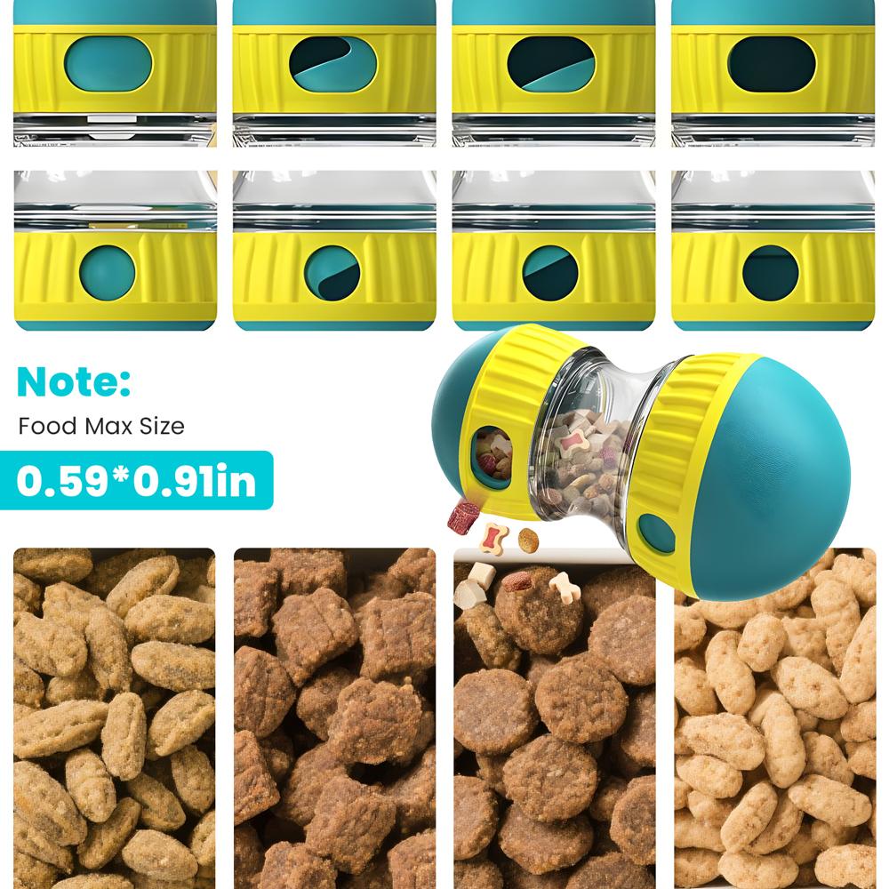 Hund Futterball Tumbler Langsamfütterer Auslaufender Futterball Futterspender Interaktives Jagd-Trainingsspielzeug für Kleine Mittelgroße Große Hunde