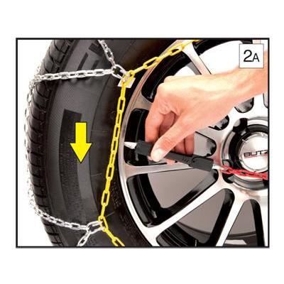 HUSKY Advance HUSA120 — 9 Mm Snow Chains (game of 2) for 15–19" Tires, Automatic Fitting, ABS Compatible