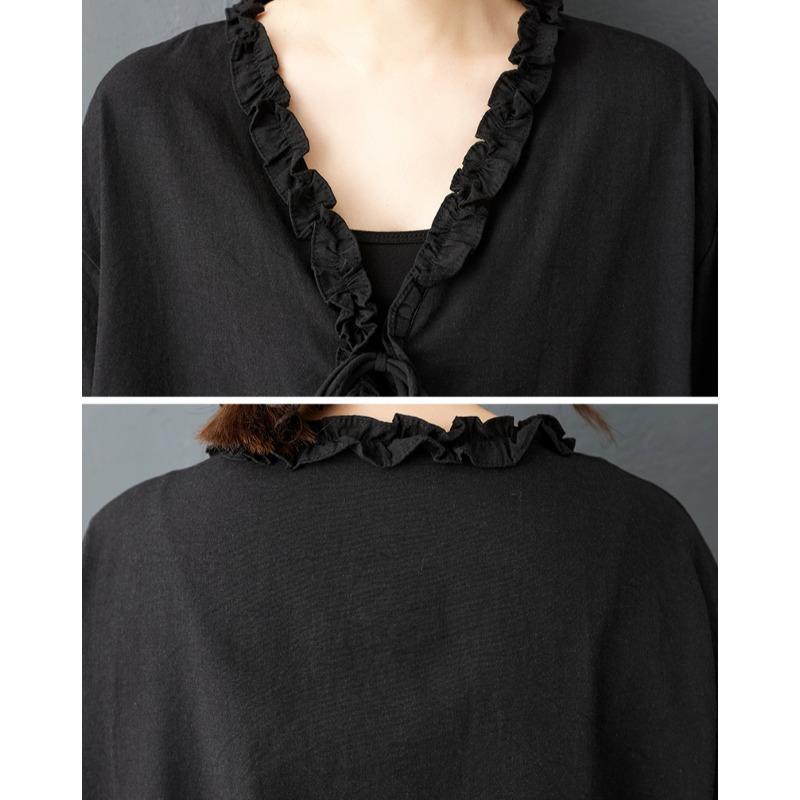 DIMANAF 2025 Summer Women Plus Size Basic Blouse Vintage Casual T-Shirt Solid Loose Tops Tees Oversized New