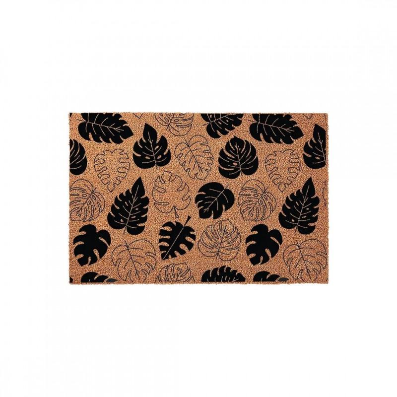 American Minimalist Letter Print Coir-Like Doormat Entryway Outdoor Non-Slip Dirt Trapper Mat