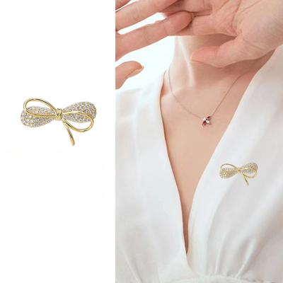 Brošňová pracka proti odhaleniu, dámska luxusná, vynikajúca, usmievavá košeľa, mini špendlík na golieri, upevnenie odevov a doplnkov