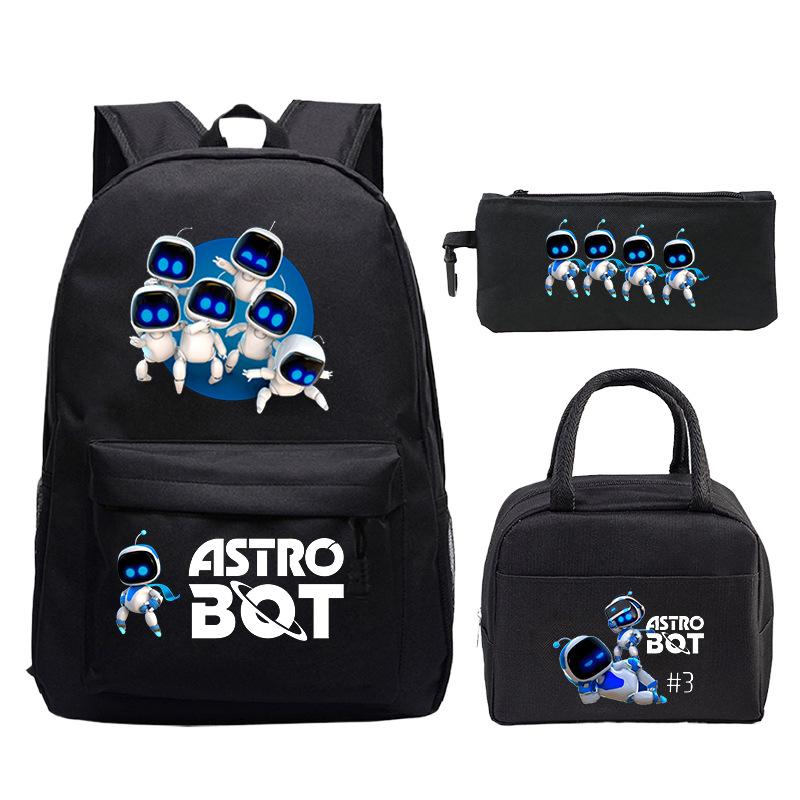 Neues Astro Bot Spiel Merchandise Druck Grund- und Sekundarschule Schultasche Außenhandel Freizeit Kinder Federmäppchen Lunchtasche