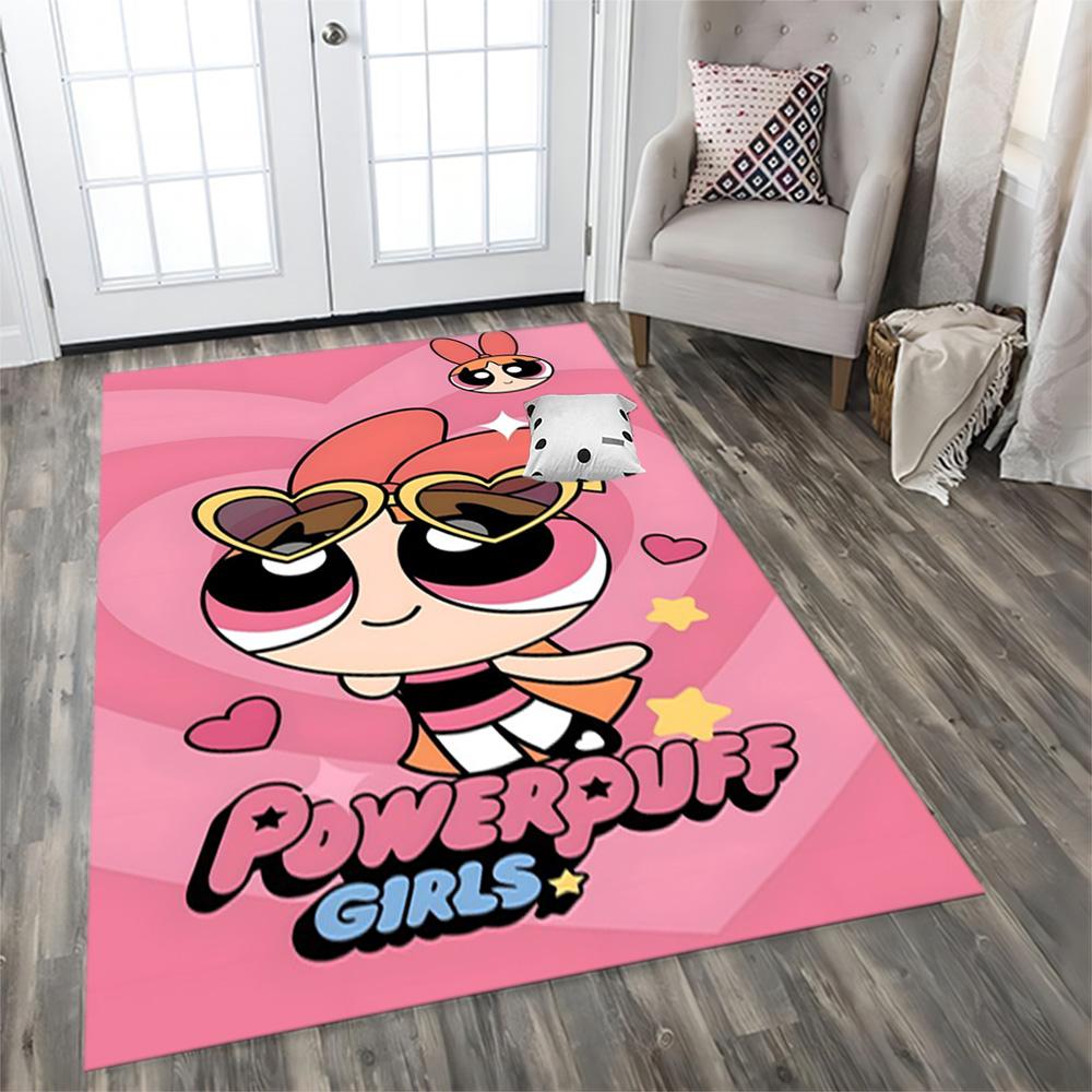 Powerpuff Girls Adventure rug for living rooms, bedrooms, home décor, and as gifts.