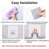 4 Pack Shower Caddy Adhesive Sticker Hook Mount for Shower Caddy Basket Bathroom Shelf Soap Dish Holder Kitchen Sink Caddy Replacement Adhesive Hooks