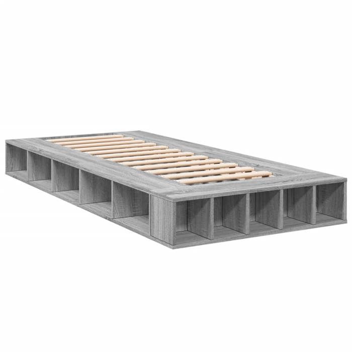 VidaXL Bed Frames Sonoma Grey 90x200 Cm Engineered Wood, Bed, Storage Bed, Single Bed Frame, Single Bed, Furniture 3280522