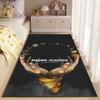Rock Band Area Rug, Imagine Dragons Smoke Mirrors Hands Holding Symbols Circle Dark Print, Rock Music Decor, Non-Slip Mat