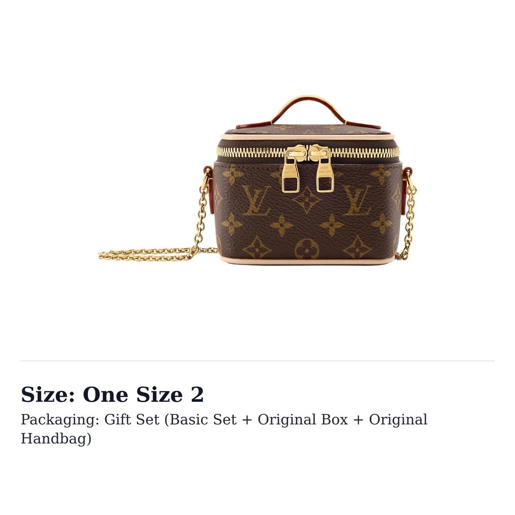 LOUIS VUITTON Monogram Coated Canvas Makeup Bag Mini Women's Brown M03772