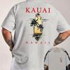 Vintage Kauai Hawaii Surf Print Unisex 100% Baumwolle T-Shirt Lässige Rundhals Kurzarm Oberteile Streetwear T-Shirts