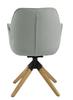 Aura SWIVEL CHAIR light gray AUTO RETURN wooden legs