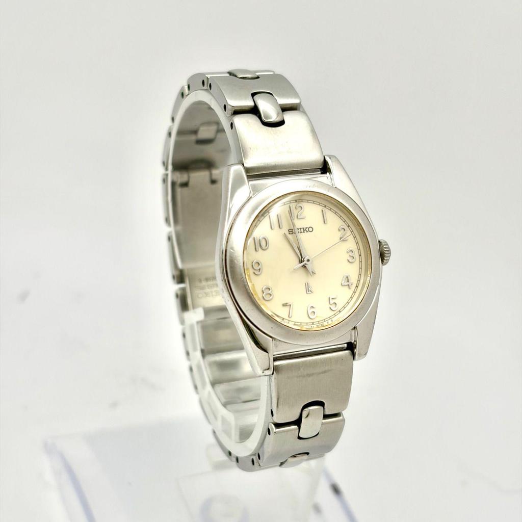 Used [New Battery] SEIKO Lukia Ladies Watch Silver 4N21-0980 601480 Genuine Belt