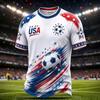 Men's Round Neck Printed Soccer for Sports and Casual Wear