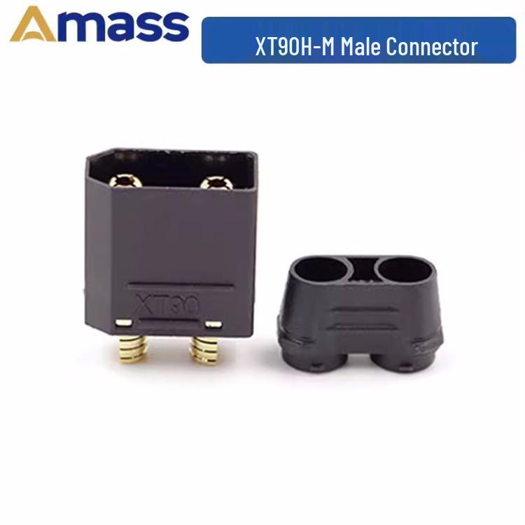 Amass XT90 Series XT90H Male/Female Connector with Sheath, 45A Low Resistance Power Plug