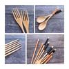 Wooden Chopsticks, Spoon, and Fork Set, Natural Wood, Portable, Bento Chopsticks, Spoon and Fork, Bento Chopsticks, Bento Fork, with Case, Camping Gea