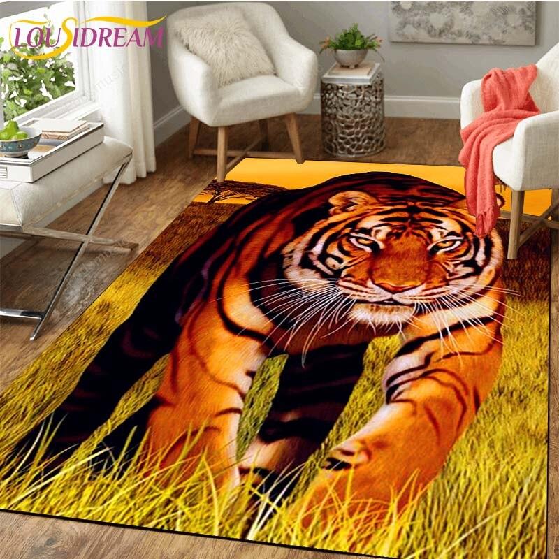 Tiger Carpet Floor Non Slip Rug Room Mat Square Quality Removable Kitchen Bath Floor Waterproof Rug Mat