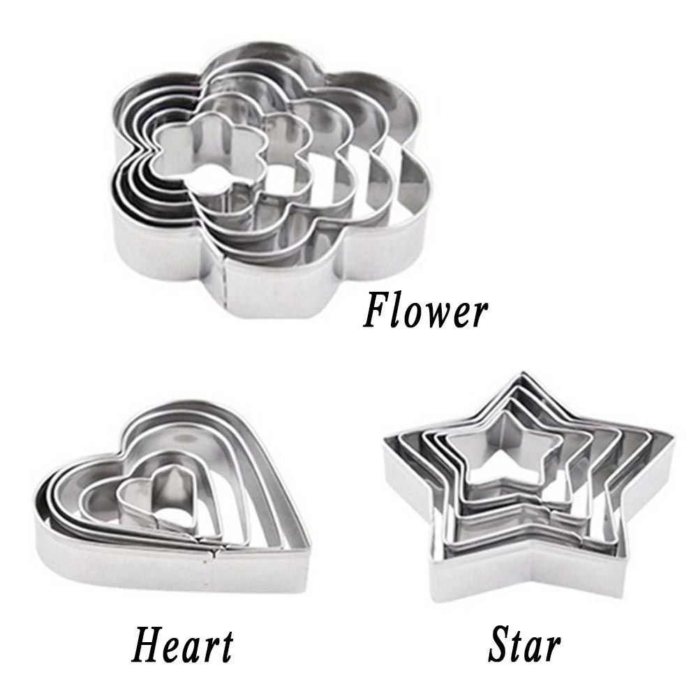Ks/sada Tvar srdce a hvězdy Vykrajovátka na dorty a pečivo Formičky na sušenky Kuchařské nástroje Vykrajovátko na sušenky Pečicí forma