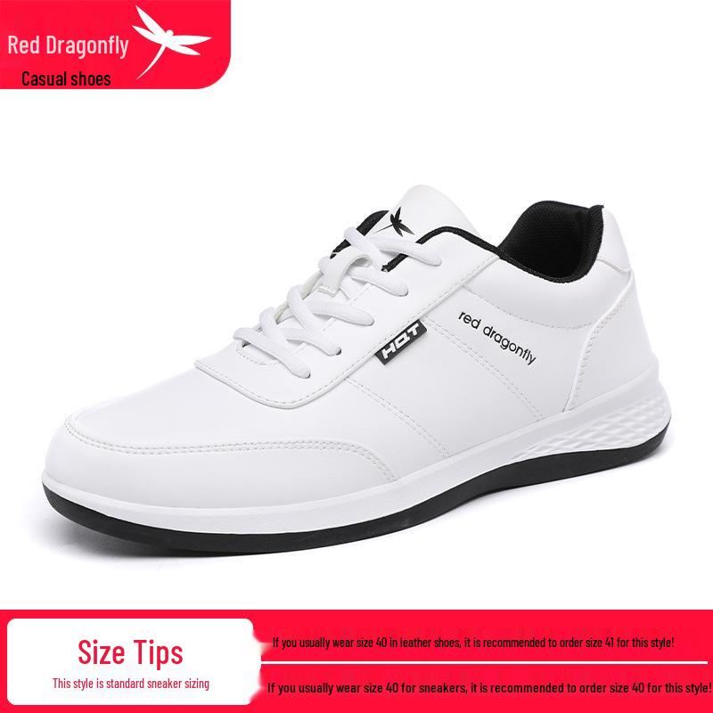 Red Dragonfly Men s Waterproof Casual Running Shoes - Soft Sole, Versatile for Spring and Autumn.