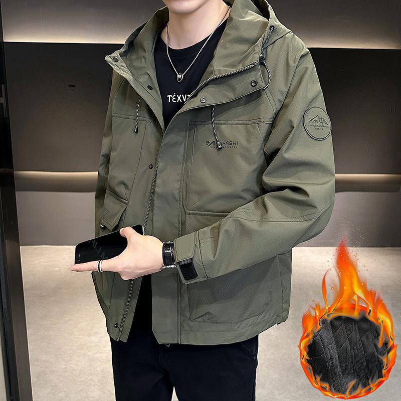 Autumn New Hooded Jacket Men's Loose Spring and Autumn Windproof Jacket Popular Coat