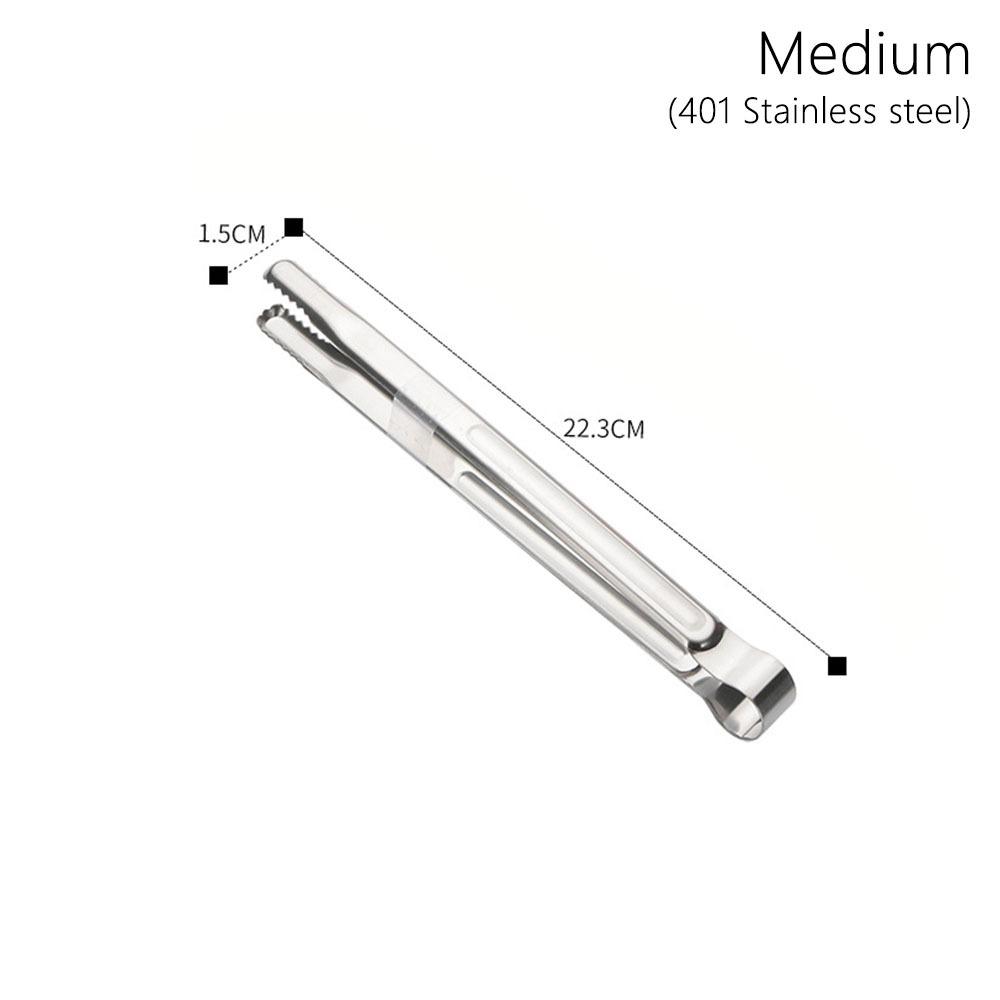 1Pcs 410 Stainless Steel Grill Tongs Non-Slip S/M/L/XL Food Clip Lengthened Multifunctional BBQ Steak Clip Cooking Utensils