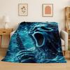 Horror Movie Character Chucky S-Scream Cartoon Flannel Blanket Soft Warm Throw Blanket for Bedroom Living Room Bed Travel Gift