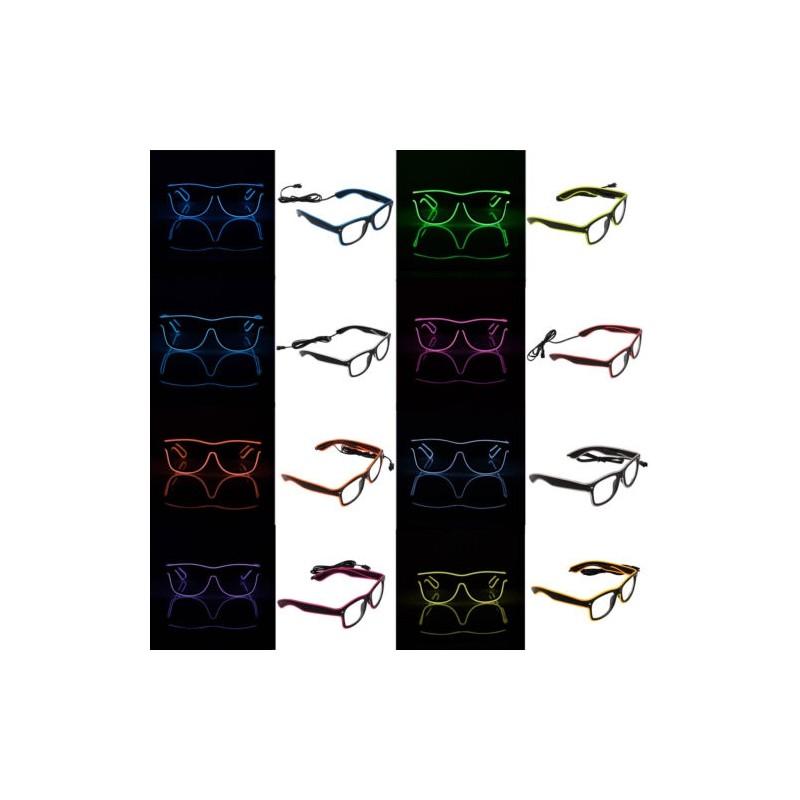 Premium Quality Led El Wire Glasses Light Up Glow Sunglasses For Dj Nightclub Parties
