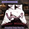 Personalized 3Pcs Bedding SetChainsaw Man Custom Text Duvet Cover Pillowcase Set Bedroom Gift