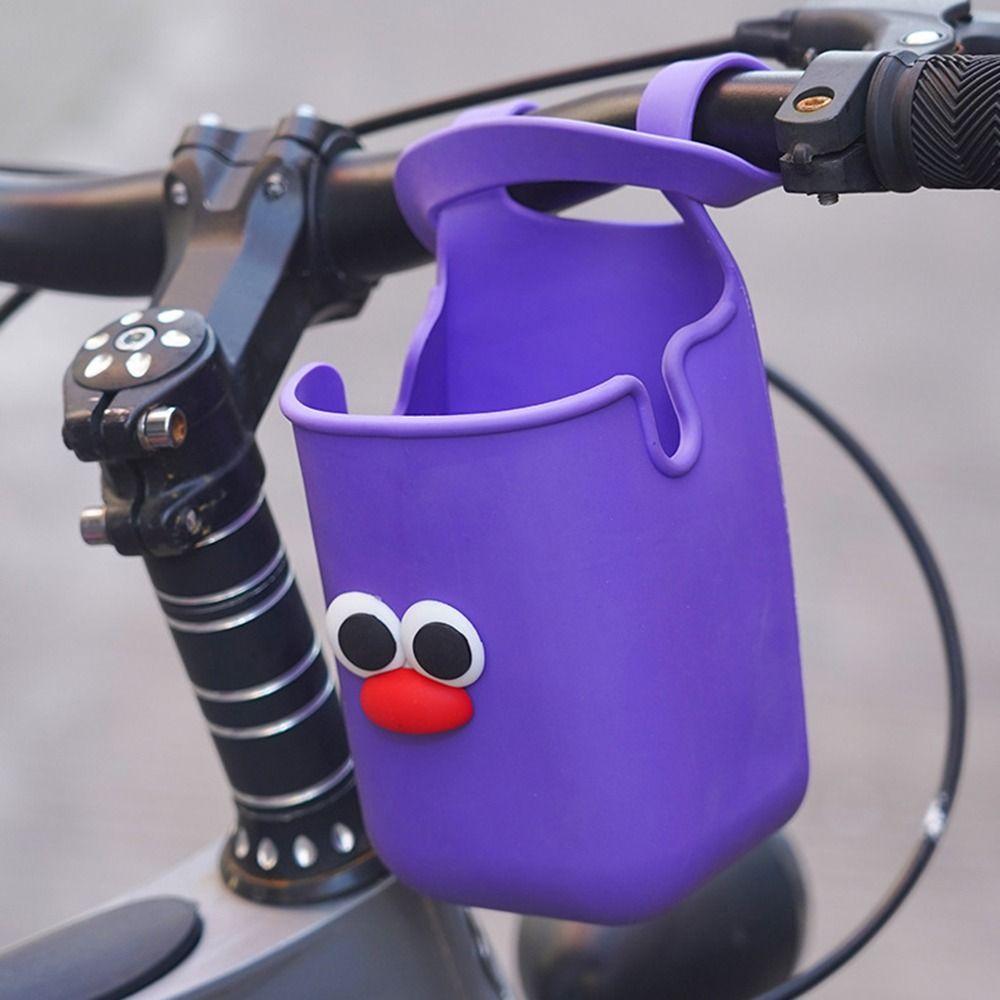 Cartoon Face Baby Stroller Cup Rack Large Capacity Kitchen Storage Bag Silicone Cup Holders  Bath