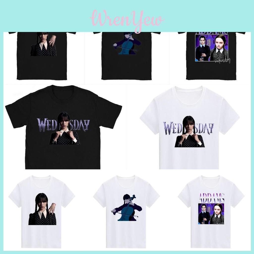 Die Addams Family Wednesday Unisex T-Shirt Top Stilvoll Weich Atmungsaktiv Bequem