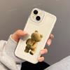 Applicable iPhone17promax Back Teddy Bear Space Phone Case Apple 16 Transparent 14/15 Niche X