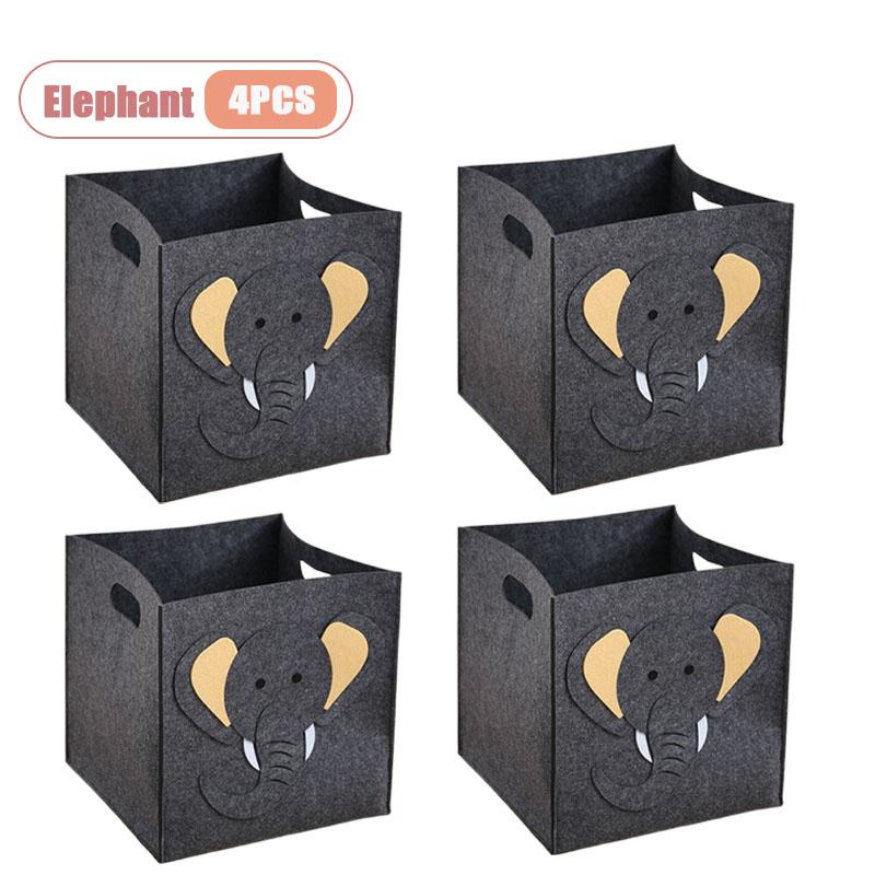 Square Design Storage Bin Pet Toy Snack Organizer Bathroom Laundry Felt Basket Multi Purpose Household Container Organization