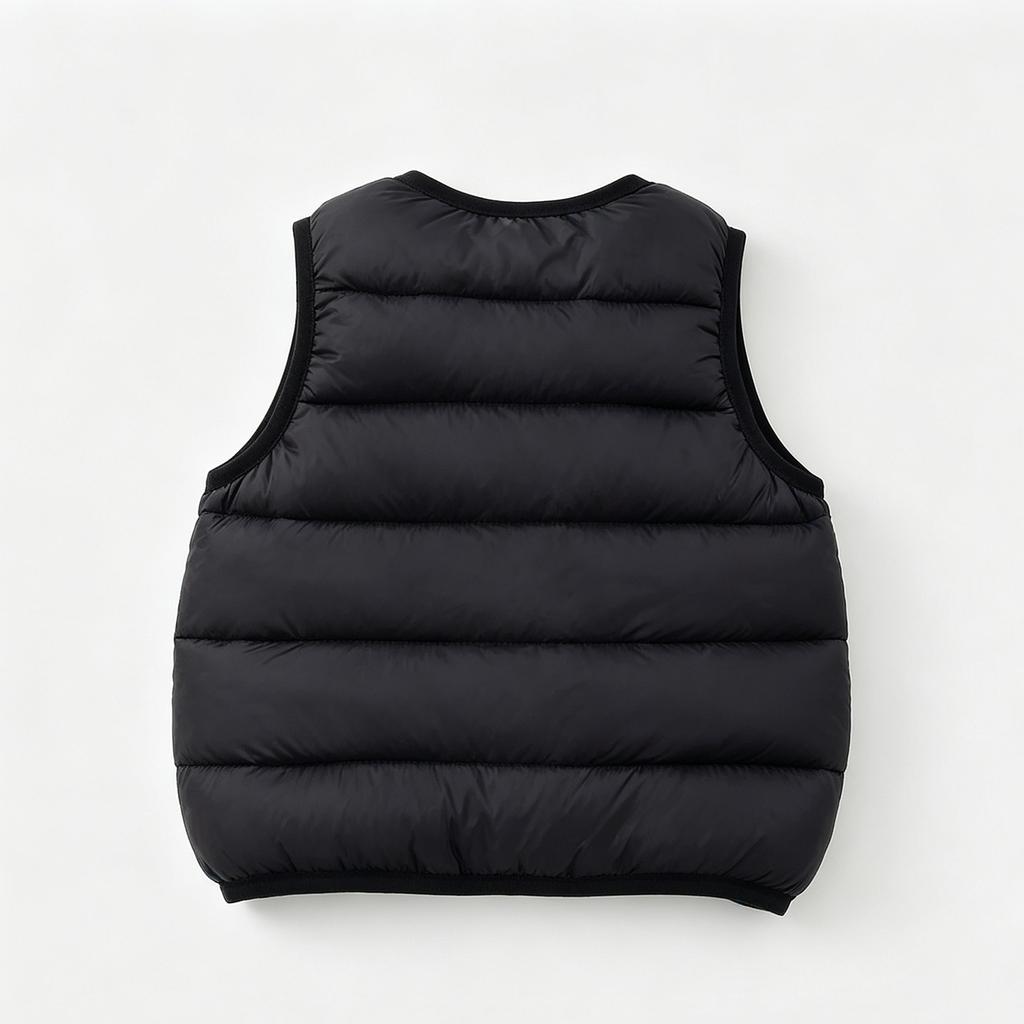 Kids Cotton Padded Vest Warm Quilted Outerwear for Boys Girls