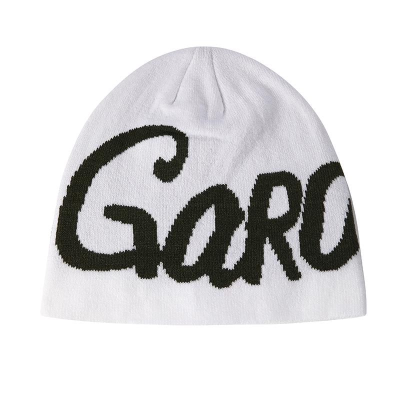 Cross-Border Street Letter Jacquard Knit Beanie - Warm, Stylish Hat for Couples