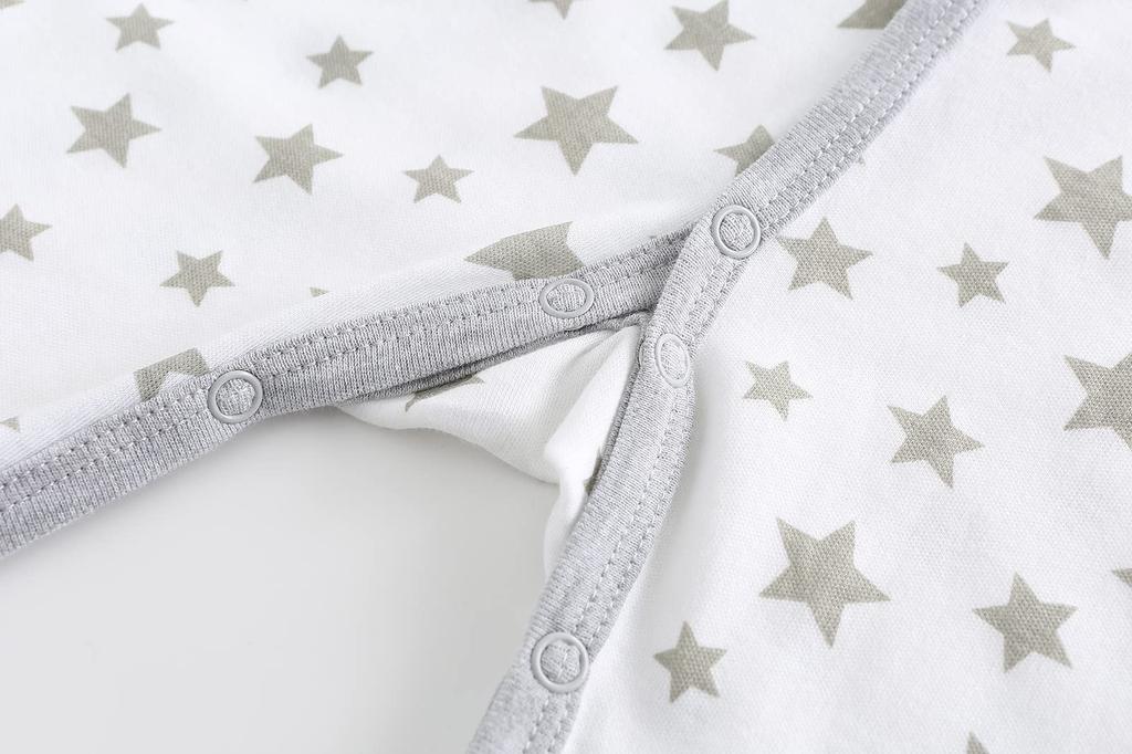 LEYAN Baby-Strampler, Langarm-Strampler, Schlafanzug, Neugeborenenkleidung, Süßes Design mit offener Vorderseite, Babyparty-Geschenk, Ganzjahresartikel, 0-12 Monate
